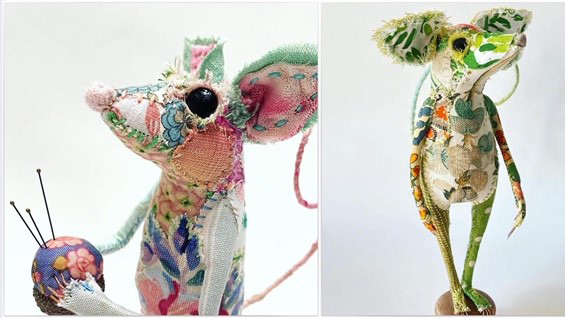 Textile Mouse Sculpture - at the Barn Emporium